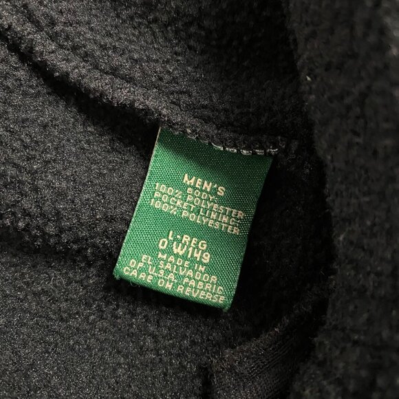 Vintage LL Bean Polartec Fleece Pants Men's Large Black Hiking Outdoor Joggers - Picture 6 of 11